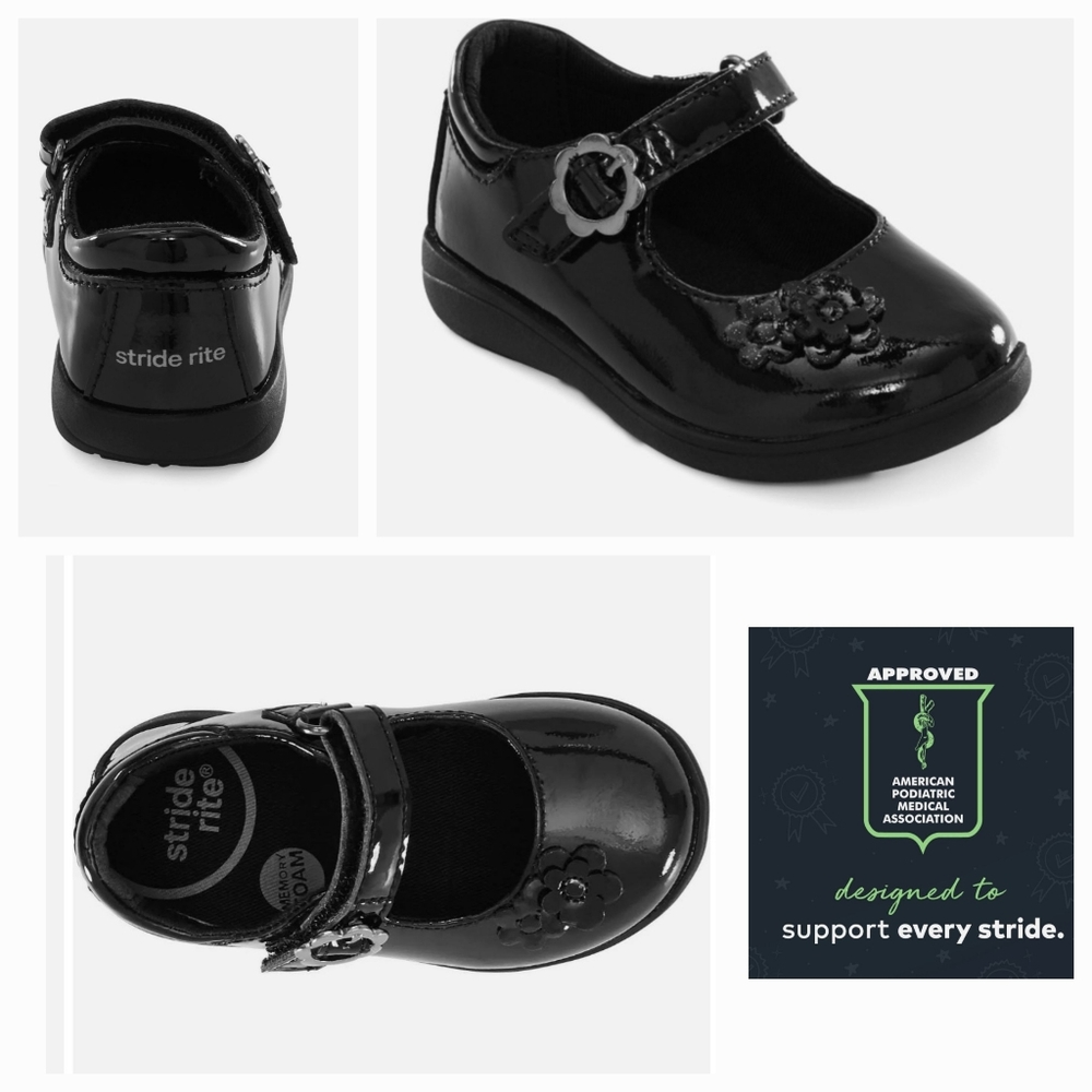 Stride Rite Memory Mary Janes (Black) - Picture 1 of 6